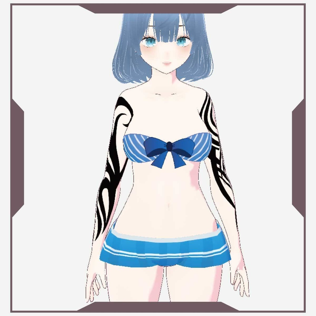 クールなトライバルタトゥーデザイン全11セット - png/ai &vroidテクスチャ