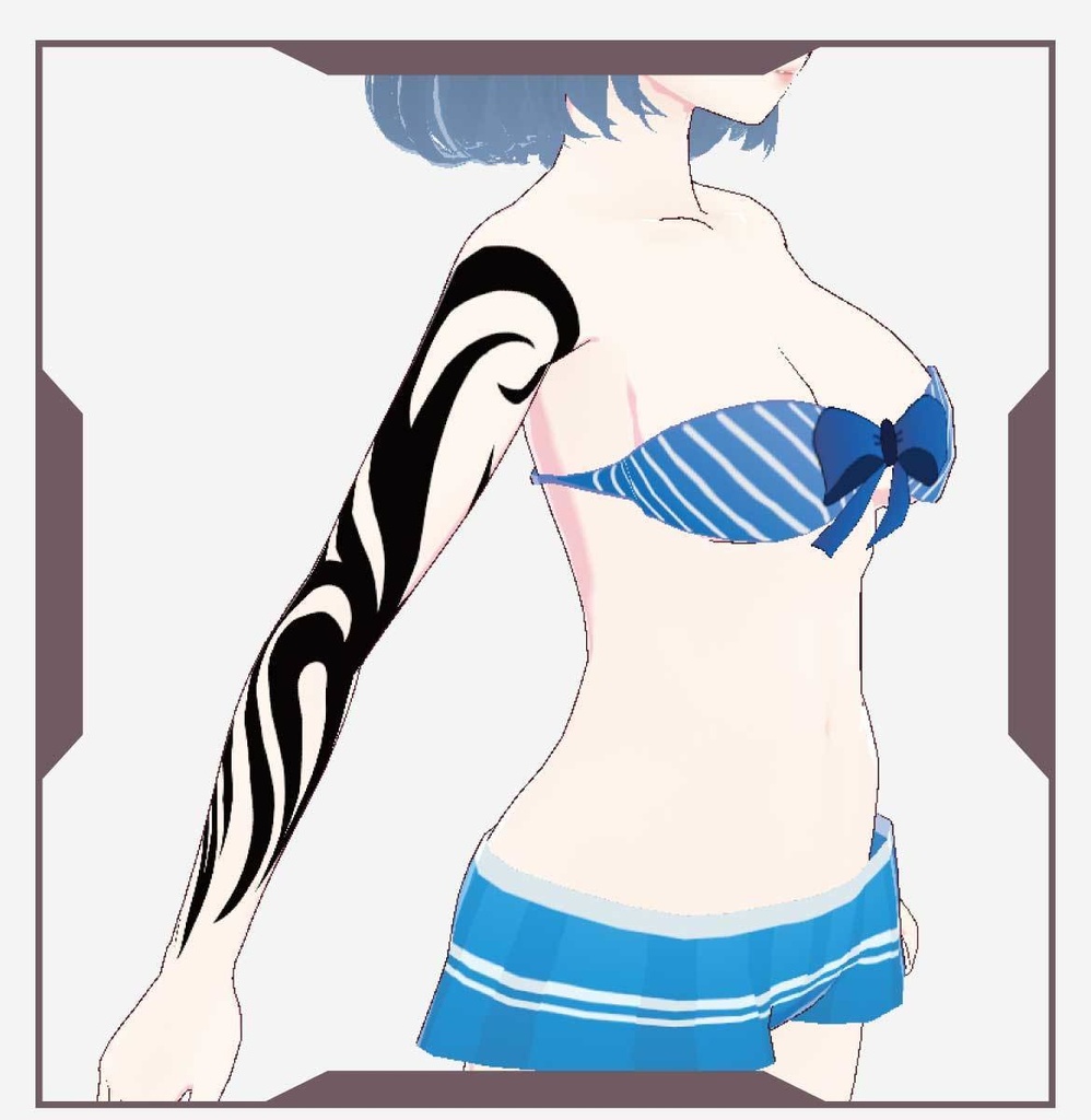 クールなトライバルタトゥーデザイン全11セット - png/ai &vroidテクスチャ