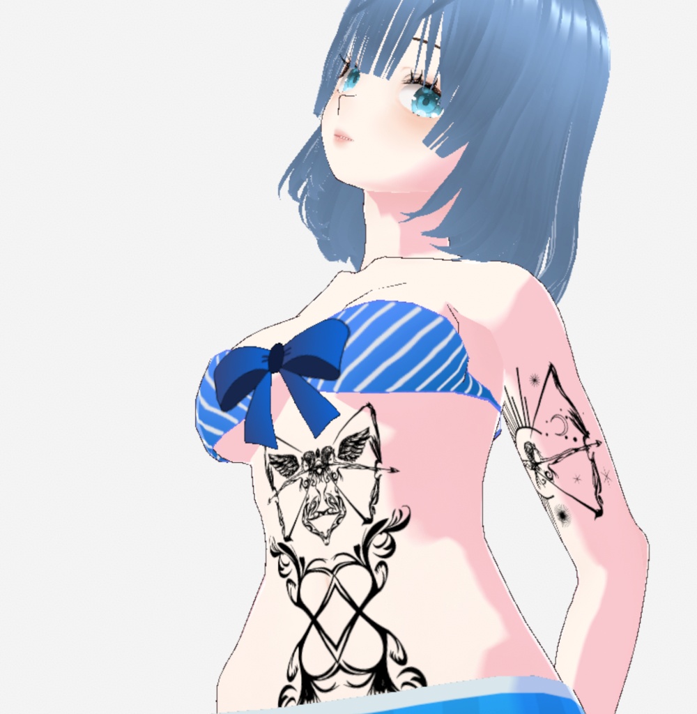 ラブ天使・翼トライバルタトゥーデザイン全10セット - png or ai/テクスチャ素材集