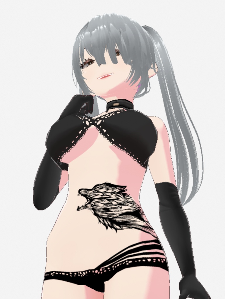 狼の線画タトゥー 高解像度png or aiベクター vroidテクスチャ - 120