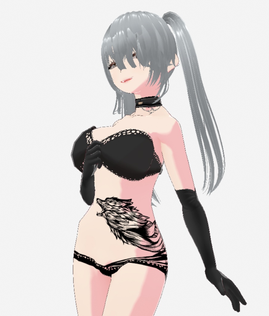 狼の線画タトゥー 高解像度png or aiベクター vroidテクスチャ - 120