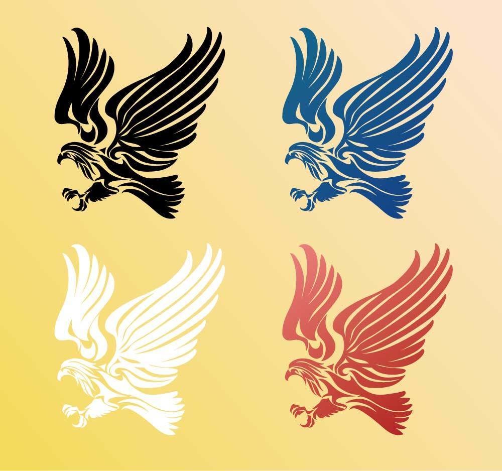 ワシのクールなトライバルタトゥーマーク 高解像度png or ai - 129