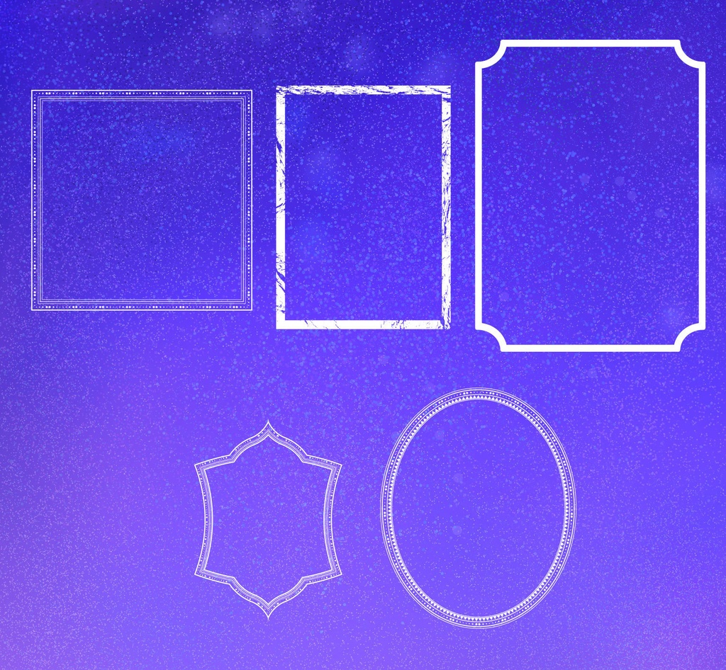 星と白フレームの不思議な高解像度の宇宙背景イラスト素材