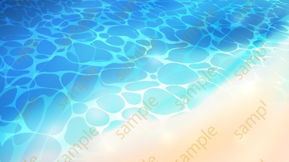 海のイラスト背景素材5種類・煌めき・波打ち際・深海まで 3840×2160 高解像度png