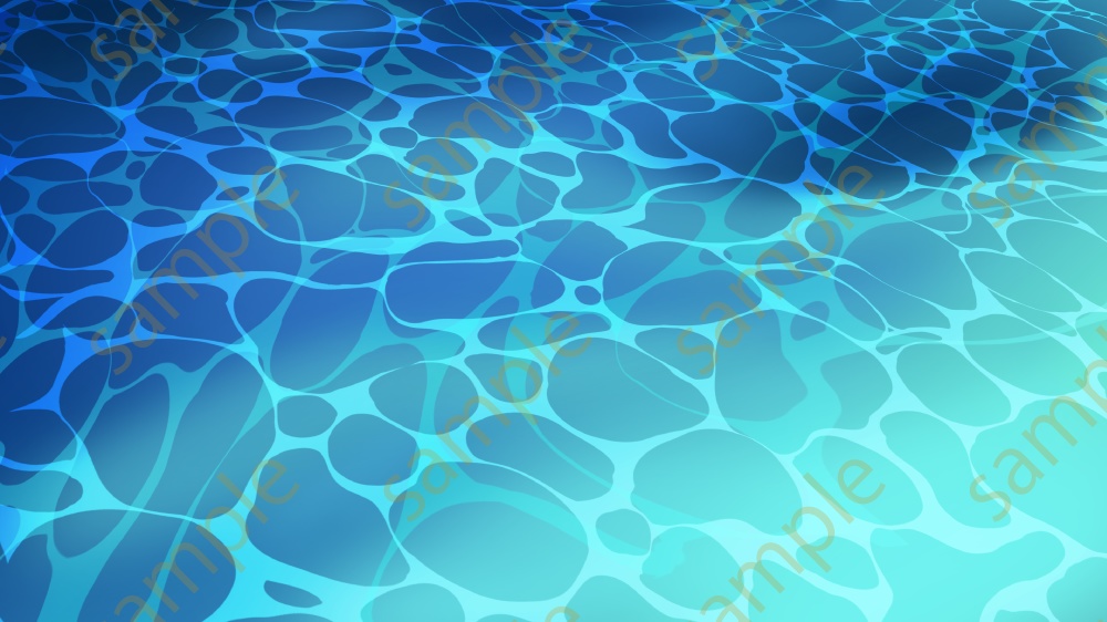海のイラスト背景素材5種類・煌めき・波打ち際・深海まで 3840×2160 高解像度png
