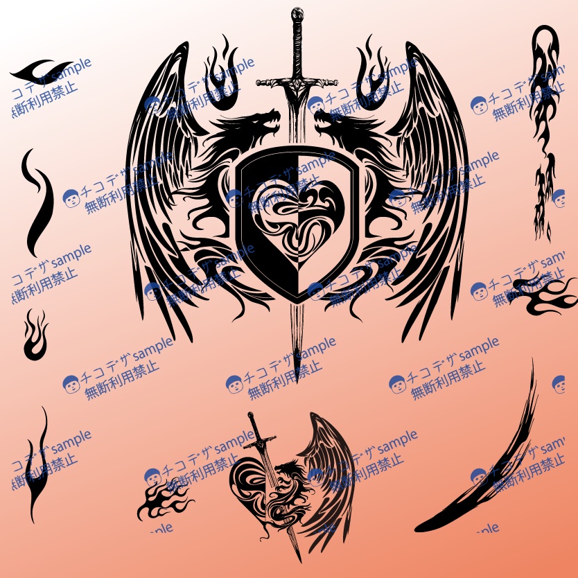 Ignis heart (イグニスハート) vroid・vrchat3Dモデルデカールタトゥーデザインキット