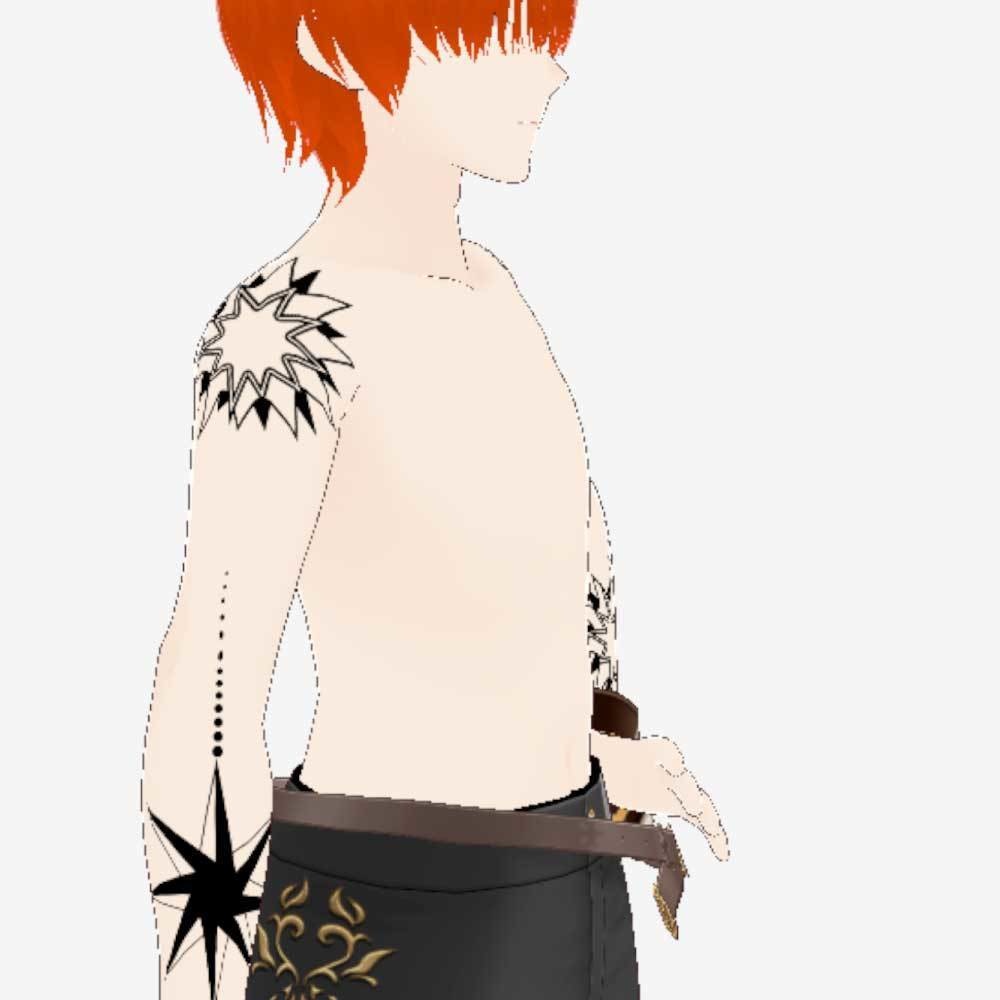 Nova Fuse(ノヴァ・フューズ) vroid・vrchat3Dモデルデカールタトゥーデザインキット