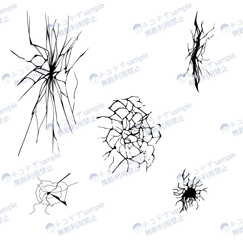 Dark Sings - Crackline(クラックライン)ひび割れのvroidテクスチャ