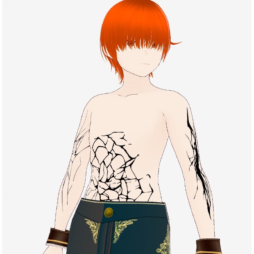 Dark Sings - Crackline(クラックライン)ひび割れのvroidテクスチャ