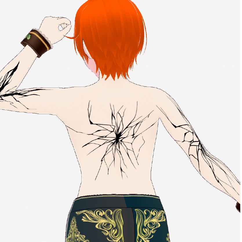 Dark Sings - Crackline(クラックライン)ひび割れのvroidテクスチャ