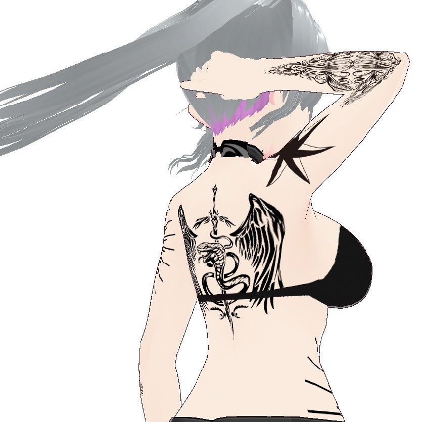 Dark Sings -Stellaspis(ステラスピス)星と毒蛇のvroidテクスチャデカールセット