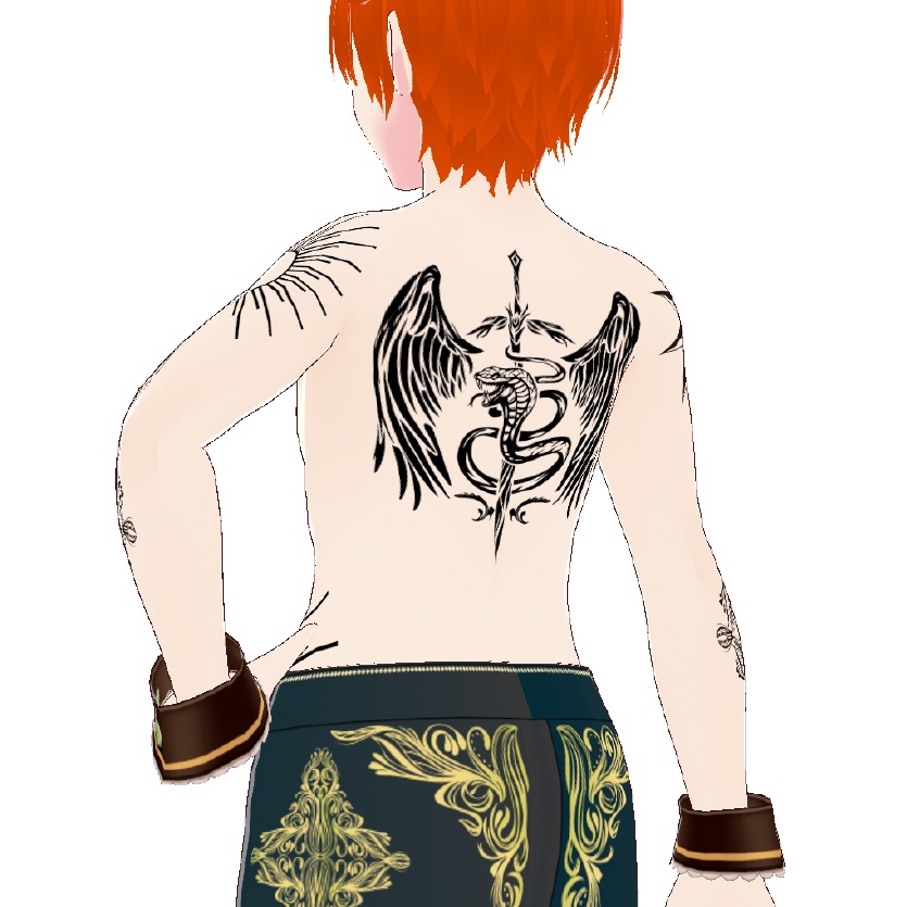 Dark Sings -Stellaspis(ステラスピス)星と毒蛇のvroidテクスチャデカールセット