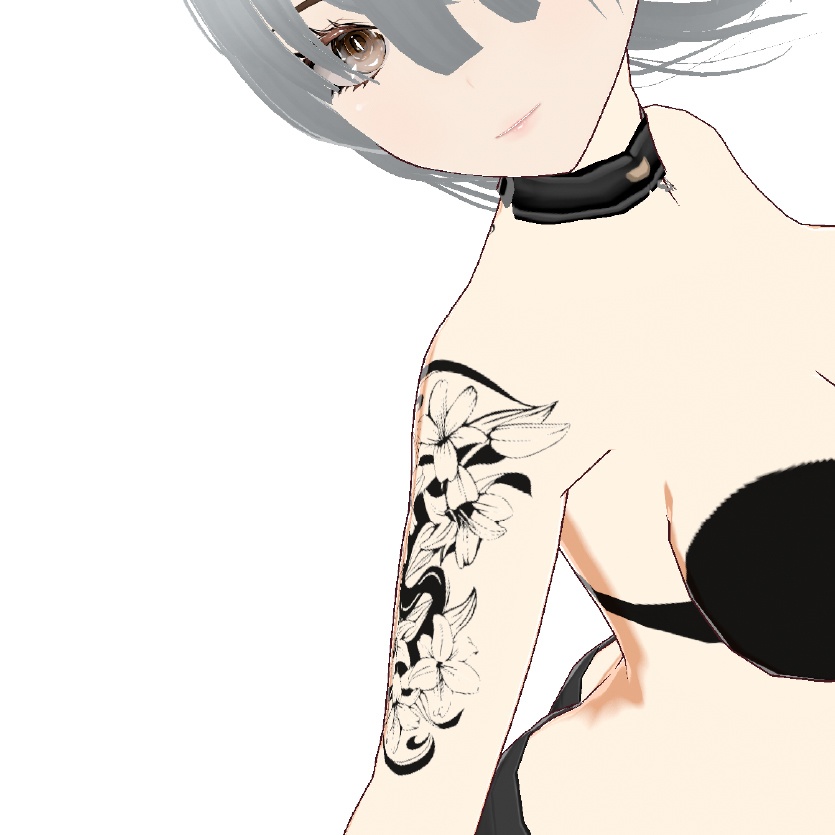 Dark Sings -Lilium(リリウム)ゆりの花と蝶々のvroidテクスチャデカールセット