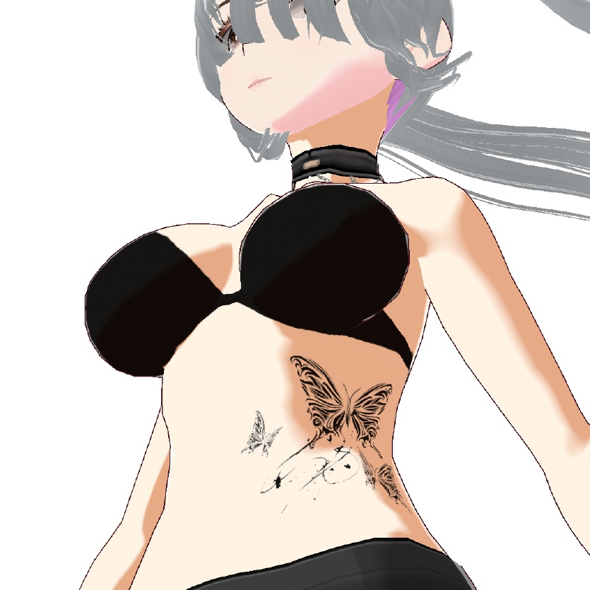 Dark Sings -Lilium(リリウム)ゆりの花と蝶々のvroidテクスチャデカールセット