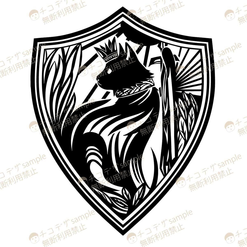 バストテト神のトライバルタトゥー・紋章の高解像度png or. ai(ベクター)イラスト