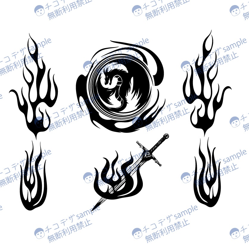 Dark Sings - ドラコ・イグニフェル(Draco Ignifer)炎を生み出す竜のデカールセット