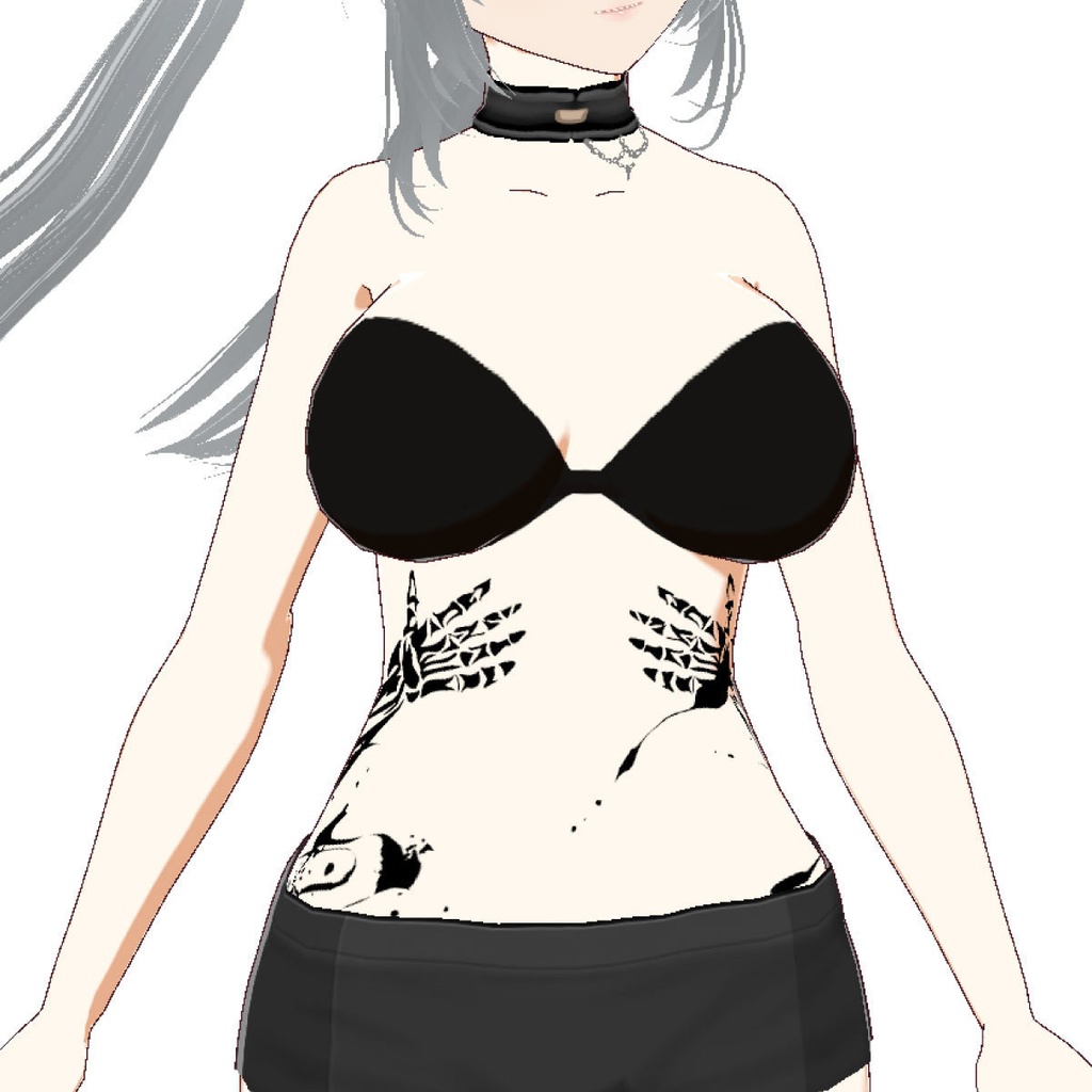 Yatanoctis 死神とスカルの手のタトゥー - vroidテクスチャ