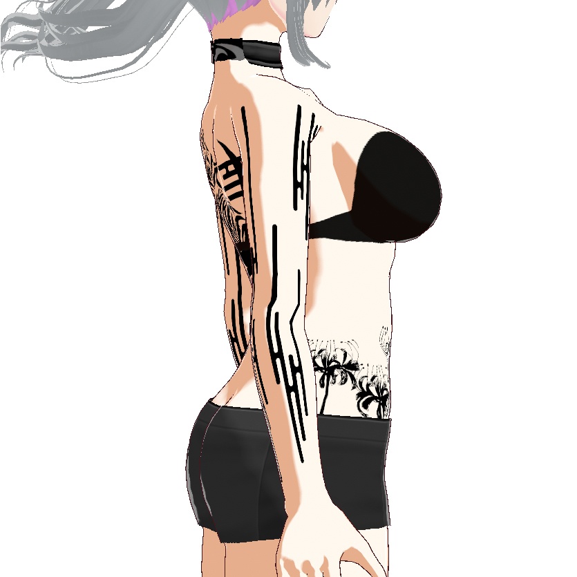 霞牙(かすみが) - 雲と狼と彼岸花のタトゥーデカールセット - Dark Sings