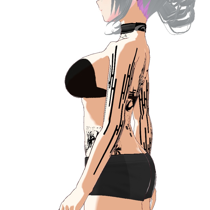 霞牙(かすみが) - 雲と狼と彼岸花のタトゥーデカールセット - Dark Sings