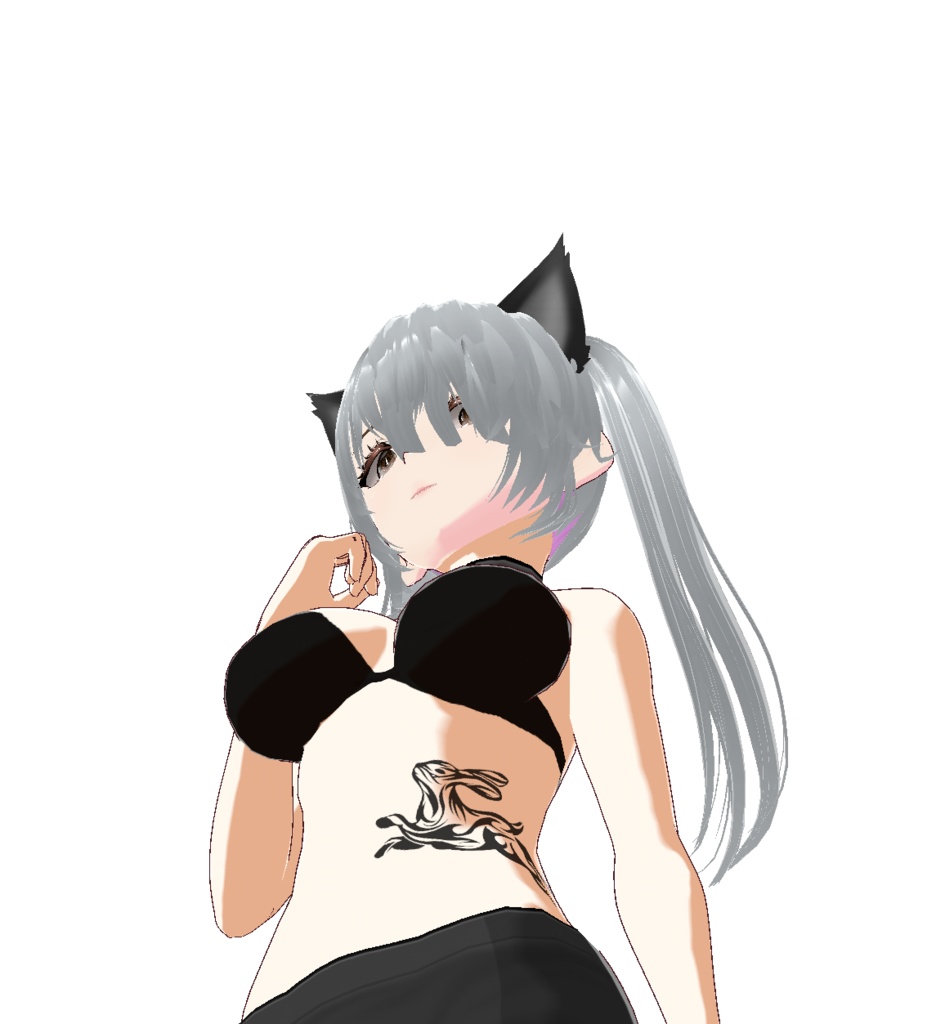 跳ねウサギのトライバルタトゥー - 高解像度png or ai(ベクター)