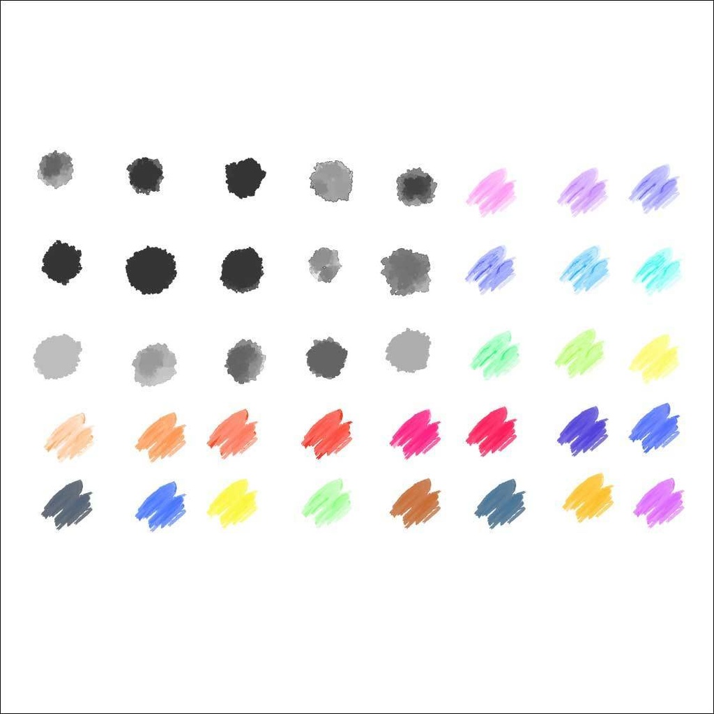 手書き風の水彩・墨の背景素材 - ベクター・png集