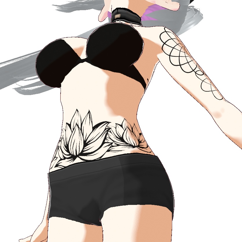 Heavenly Lotus(ヘヴンリー・ロータス)蓮の花のタトゥーデカールセット - Dark Sings