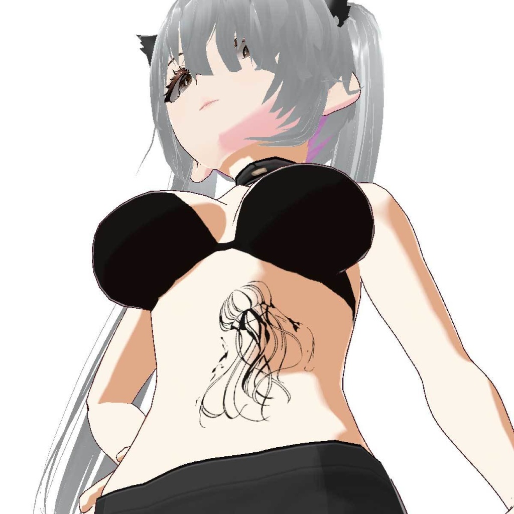 朧なクラゲのタトゥー - カラー4種セット 高解像度png or ai(ベクター)