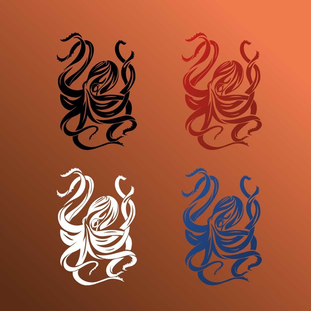 ダークオクトパスのトライバル風タトゥー 高解像度png or ai(ベクター)