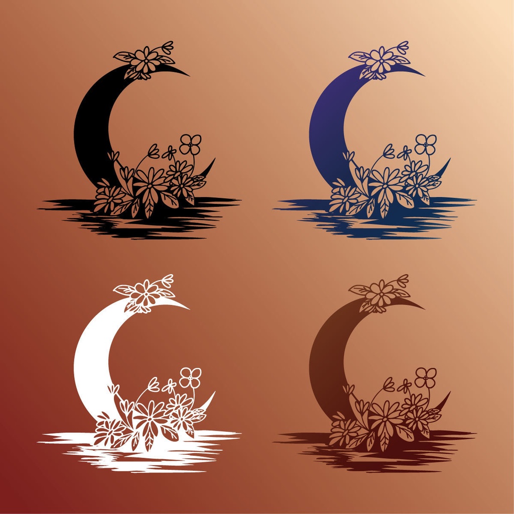 月花海 - 可愛いおしゃれなワンポイントタトゥー - 高解像度png or ai(ベクター)