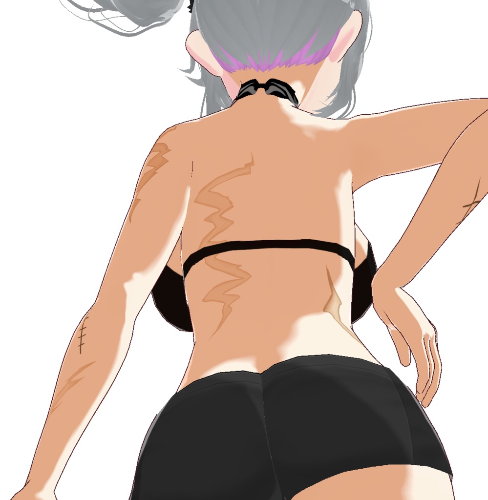 古傷跡PNG(背景透過)21セット vroidテクスチャ- 高解像度PNG