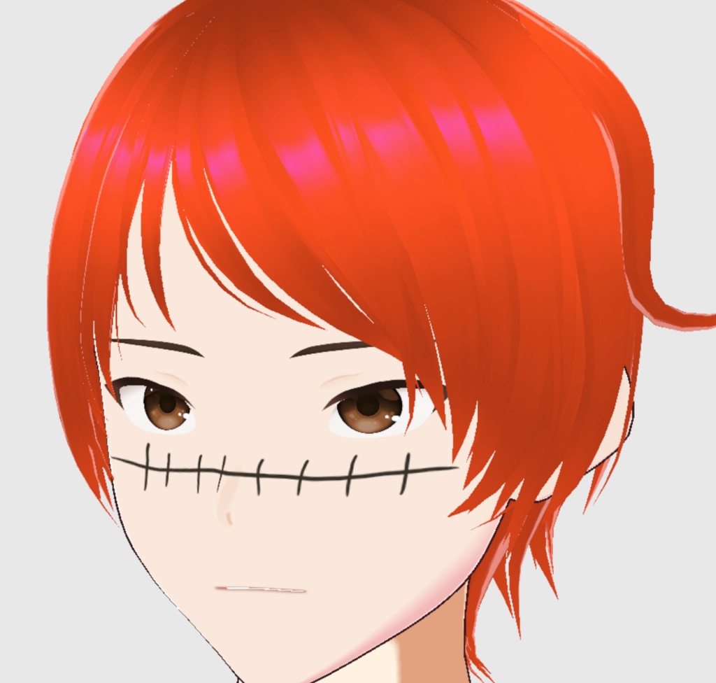 顔の古傷8種 - vroidフェイスペイントセットSet of 8 face paint scar textures