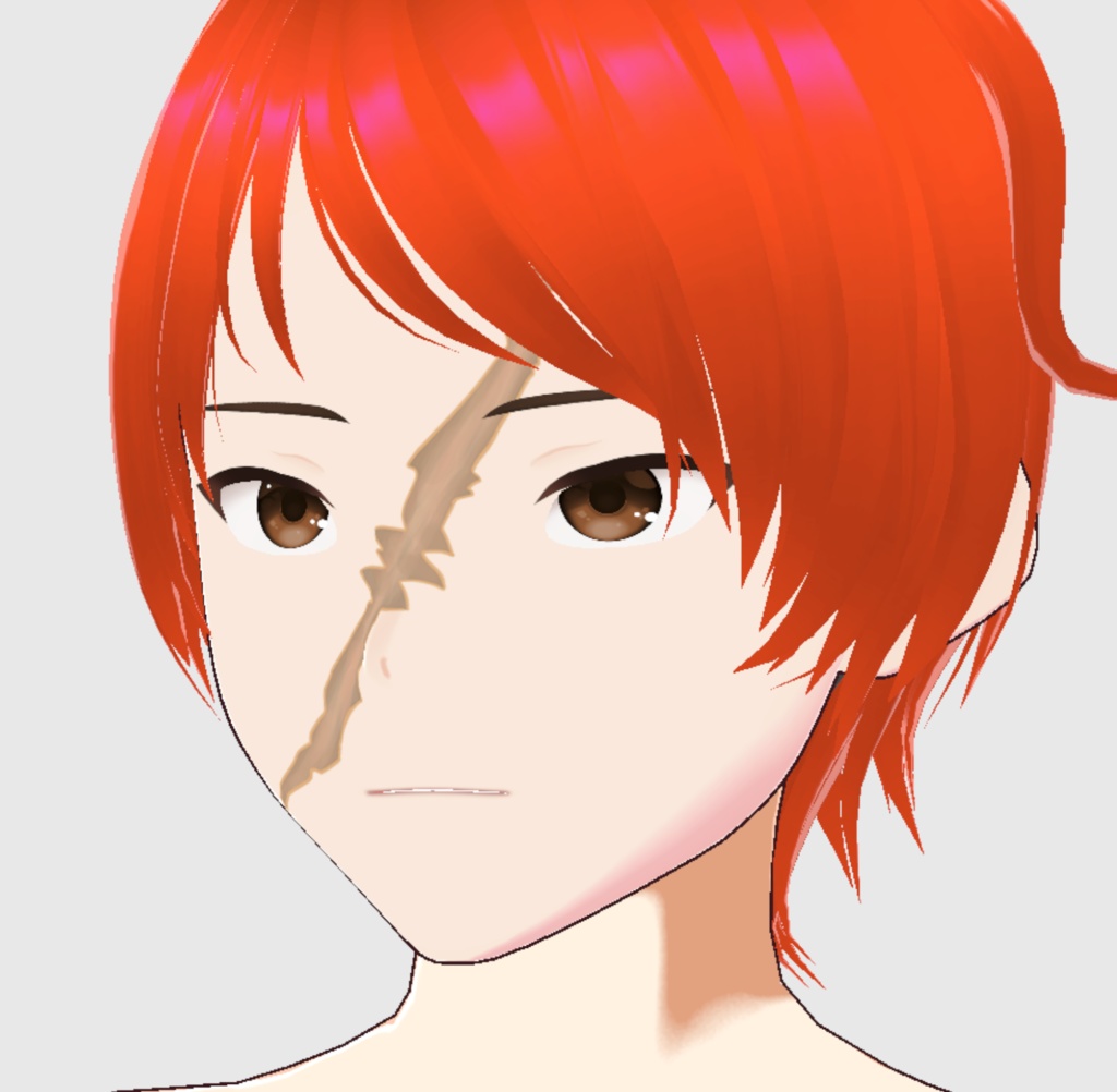 顔の古傷8種 - vroidフェイスペイントセットSet of 8 face paint scar textures