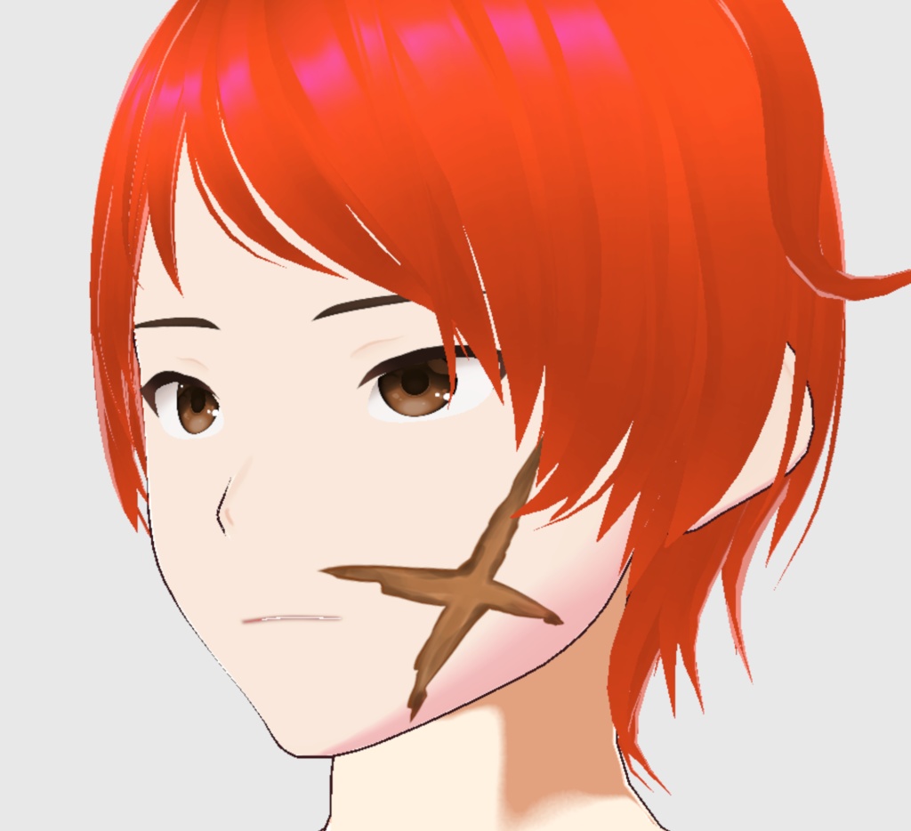 顔の古傷8種 - vroidフェイスペイントセットSet of 8 face paint scar textures