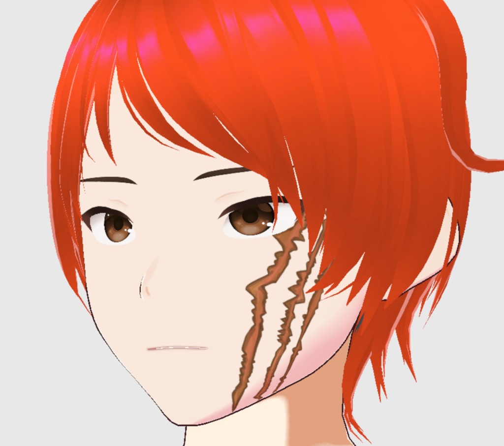 顔の古傷8種 - vroidフェイスペイントセットSet of 8 face paint scar textures