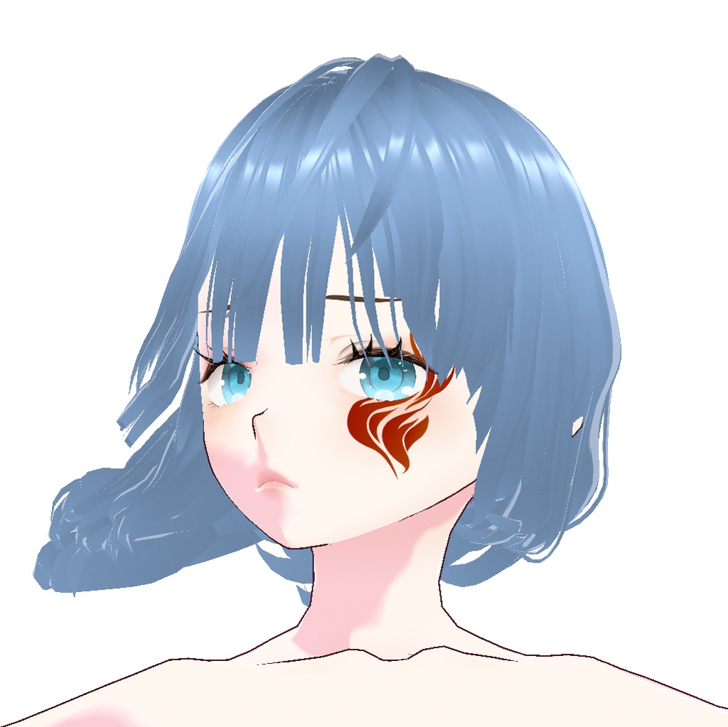 トライバル風クールなvroidフェイスペイント 全8種類 A total of 8 cool tribal-style face paints.