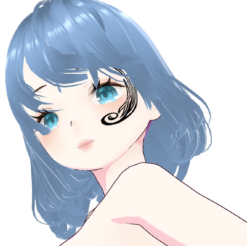 トライバル風クールなvroidフェイスペイント 全8種類 A total of 8 cool tribal-style face paints.