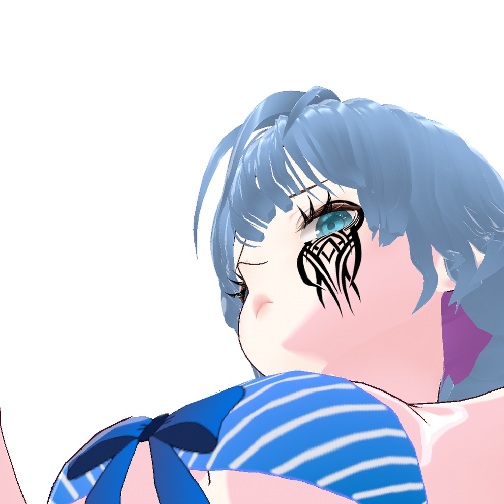 トライバル風クールなvroidフェイスペイント 全8種類 A total of 8 cool tribal-style face paints.