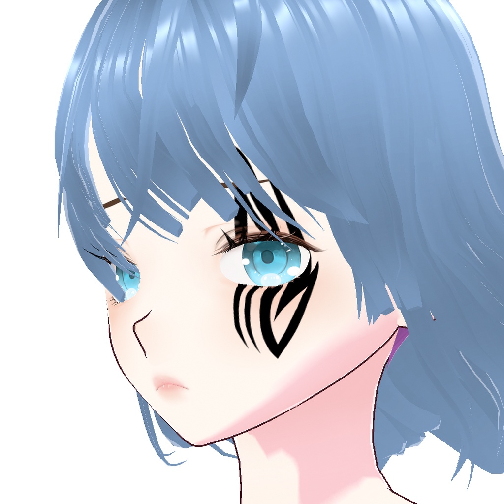 トライバル風クールなvroidフェイスペイント 全8種類 A total of 8 cool tribal-style face paints.