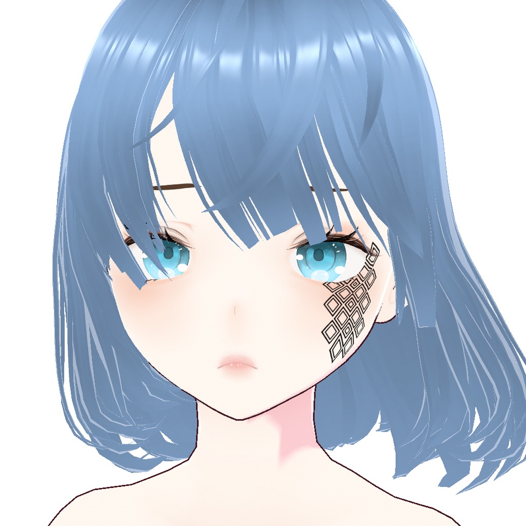 トライバル風クールなvroidフェイスペイント 全8種類 A total of 8 cool tribal-style face paints.