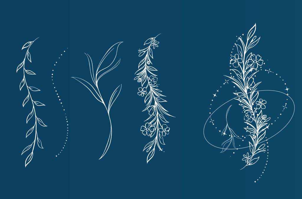 キラキラ細い線のビンテージライン・フレーム・枠45種デザインセット - ココフォリアTPGG部屋素材にも