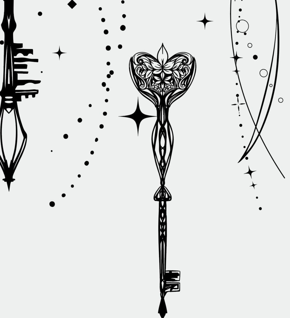 アンティーク・ビンテージな鍵のイラストマーク - 高解像度png or ai