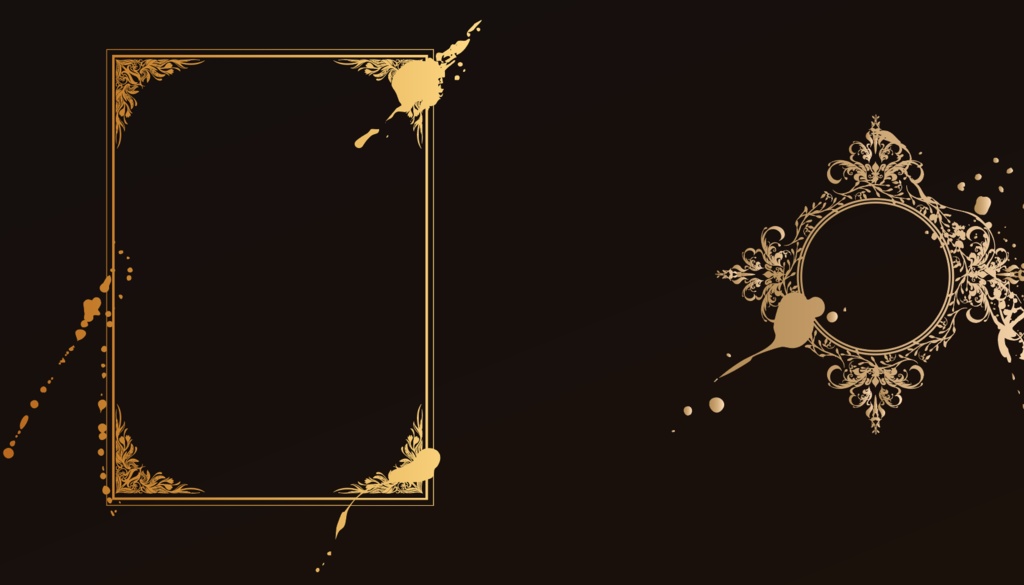 ココフォリア部屋素材 - ゴシックなホラー系枠・フレーム+アイコン30素材セット