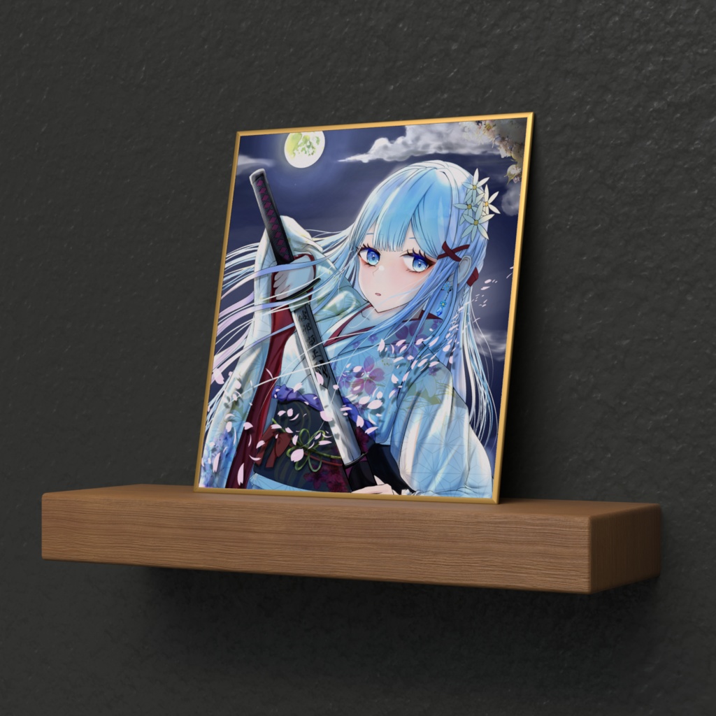 月下の剣士のミニ色紙 - Swordsman of the Moon