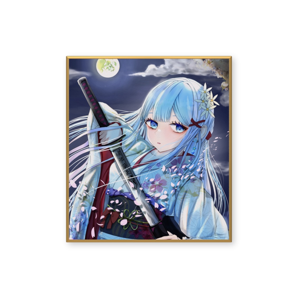 月下の剣士のミニ色紙 - Swordsman of the Moon
