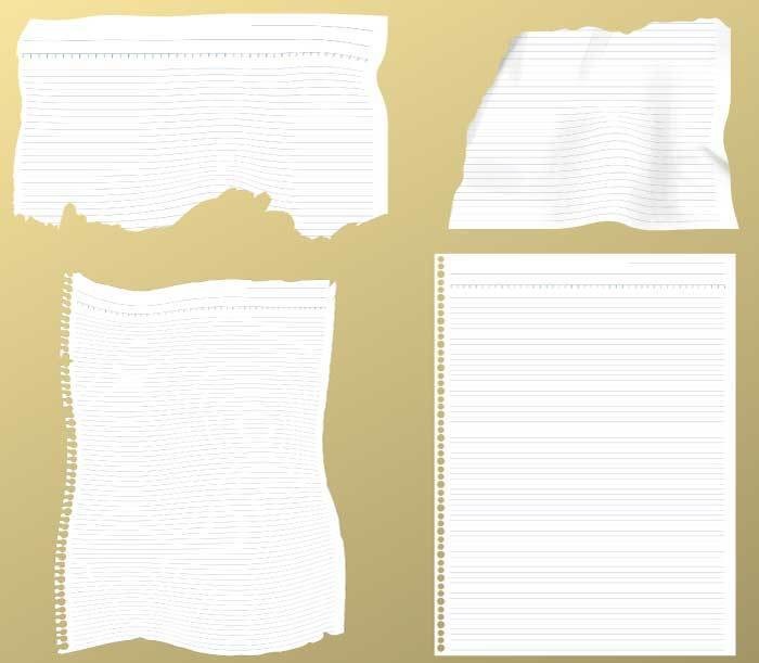 ボロボロの紙切れ・ノートの切れ端・12アイテム集 - ゲーム・trpg素材