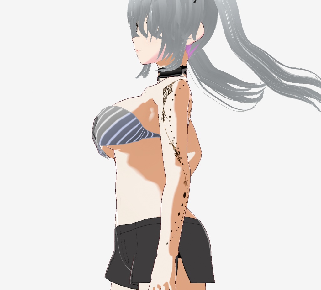 カラスの王 - 翼を広げたカラスのタトゥー - vroidテクスチャ他高解像度png or ai(ベクター)