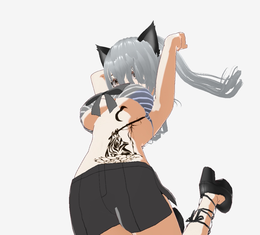 海狼の遠吠え - 不思議な海と和のタトゥー - vroidテクスチャ - 高解像度png or ai(ベクター)