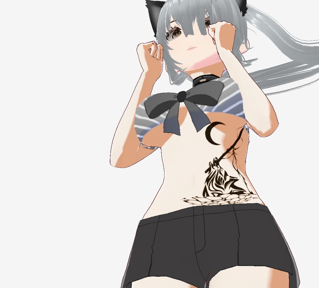 海狼の遠吠え - 不思議な海と和のタトゥー - vroidテクスチャ - 高解像度png or ai(ベクター)