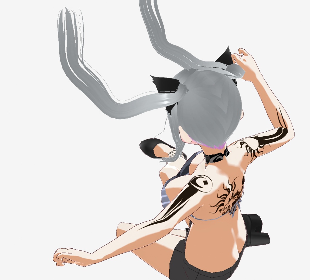 太陽と月の狼神 - スコールとハティのタトゥー - vroidテクスチャor高解像度png