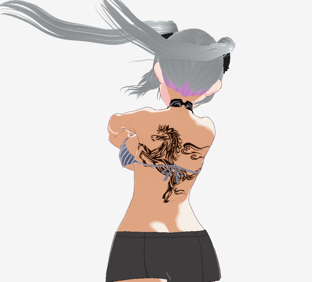 Veilbreaker(ヴェイルブレイカー) - Sleipnir馬のタトゥー - 高解像度pngとvroidテクスチャ